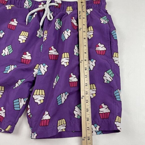 US SURF CLUB HAWAII Swim Trunk Shorts Men’s M Lined Drawstrings Pockets Cupcakes - Picture 4 of 7